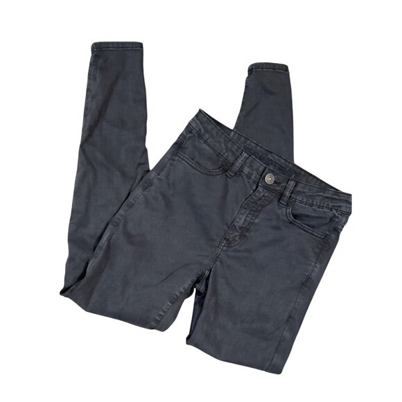 American Eagle Womens High Waist Jeggings Size 4 Black Modern Timeless Edgy - Picture 3 of 6